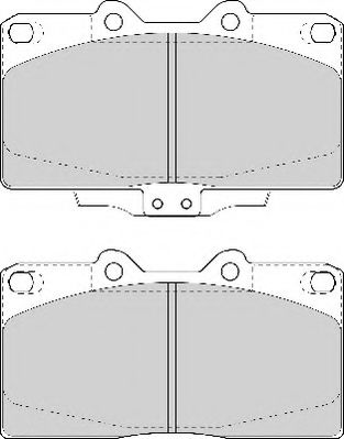 Комплект тормозных колодок, дисковый тормоз NECTO FD6976A