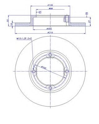 Тормозной диск CAR 14135