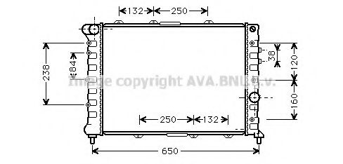 Радиатор, охлаждение двигателя AVA QUALITY COOLING AL2057