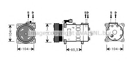 Компрессор, кондиционер AVA QUALITY COOLING AUK156