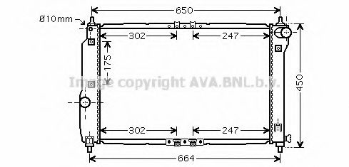 Радиатор, охлаждение двигателя AVA QUALITY COOLING DW2067