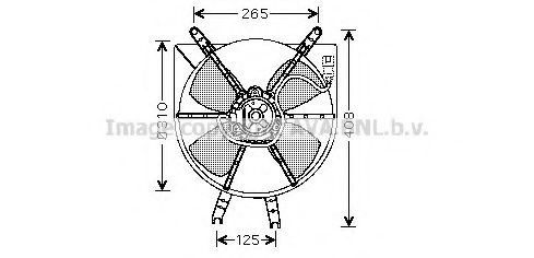 Вентилятор, охлаждение двигателя AVA QUALITY COOLING HD7506