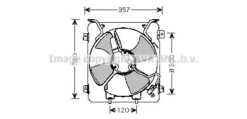 Вентилятор, охлаждение двигателя AVA QUALITY COOLING HD7523