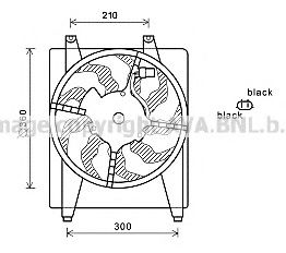 Вентилятор, охлаждение двигателя AVA QUALITY COOLING HY7544