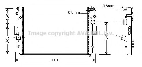 Радиатор, охлаждение двигателя AVA QUALITY COOLING IV2057