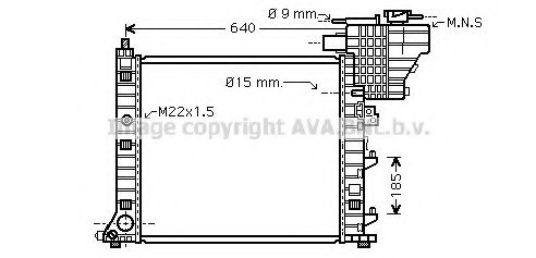 Радиатор, охлаждение двигателя AVA QUALITY COOLING MS2335