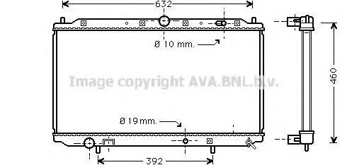 Радиатор, охлаждение двигателя AVA QUALITY COOLING MTA2101