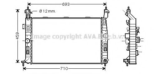 Радиатор, охлаждение двигателя AVA QUALITY COOLING OL2345