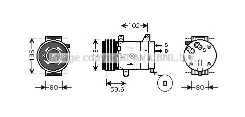 Компрессор, кондиционер AVA QUALITY COOLING RTK345