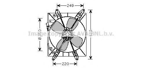 Вентилятор, охлаждение двигателя AVA QUALITY COOLING TO7513