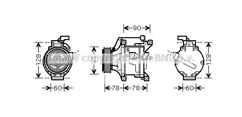 Компрессор, кондиционер AVA QUALITY COOLING TOAK443