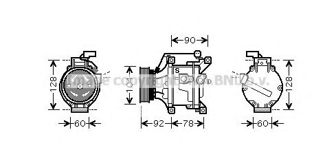 Компрессор, кондиционер AVA QUALITY COOLING TOK446