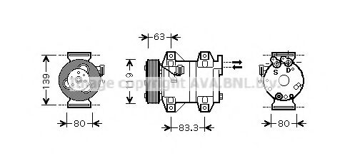 Компрессор, кондиционер AVA QUALITY COOLING VOAK121