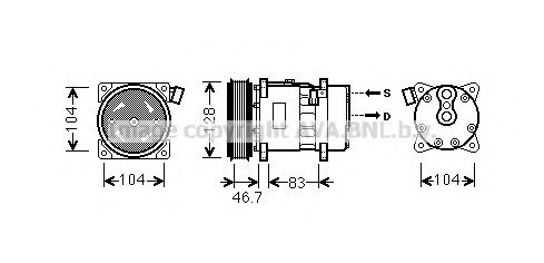 Компрессор, кондиционер AVA QUALITY COOLING VWK309