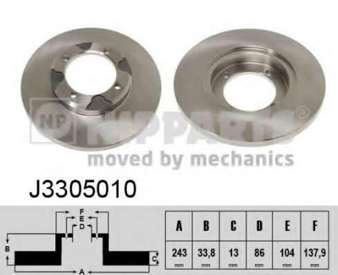 Тормозной диск NIPPARTS J3305010