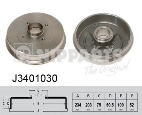 Тормозной барабан NIPPARTS J3401030