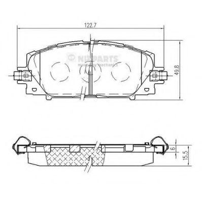 Комплект тормозных колодок, дисковый тормоз NIPPARTS N3602148