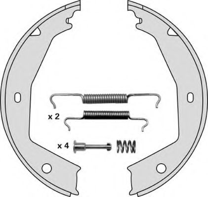 Комплект тормозных колодок, стояночная тормозная система MGA M777R