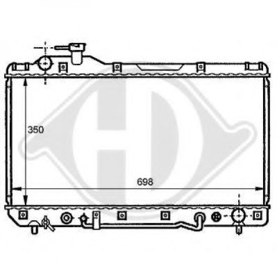 Радиатор, охлаждение двигателя DIEDERICHS 8137179