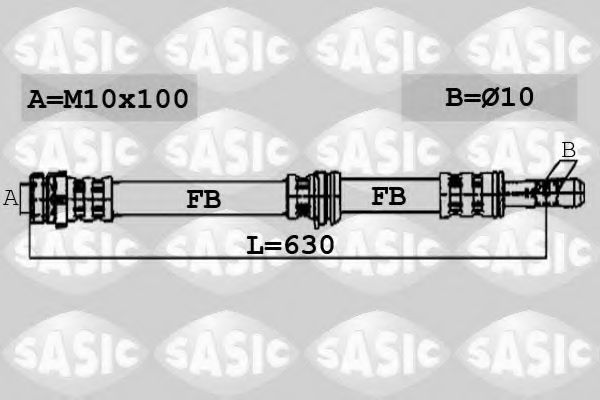 Тормозной шланг SASIC 6600058