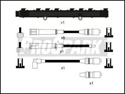 Комплект проводов зажигания STANDARD OES225T