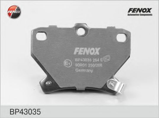 Комплект тормозных колодок, дисковый тормоз FENOX BP43035