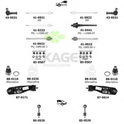 Подвеска колеса KAGER 801195