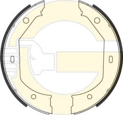 Комплект тормозных колодок, стояночная тормозная система GIRLING 5186569