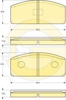 Комплект тормозных колодок, дисковый тормоз GIRLING 20085