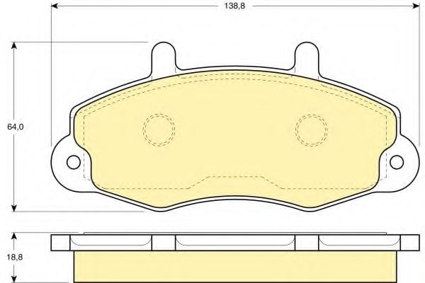 Комплект тормозных колодок, дисковый тормоз GIRLING 6110844