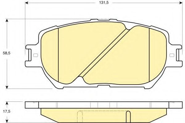Комплект тормозных колодок, дисковый тормоз GIRLING 6133149