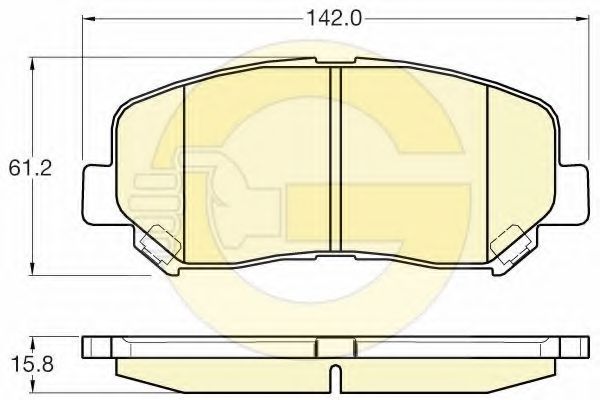 Комплект тормозных колодок, дисковый тормоз GIRLING 6135627