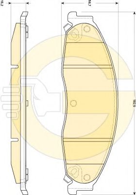 Комплект тормозных колодок, дисковый тормоз GIRLING 6146019