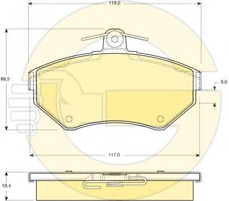 Комплект тормозов, дисковый тормозной механизм GIRLING 6411331