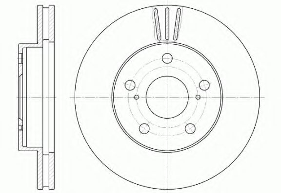 Тормозной диск KAWE 658010
