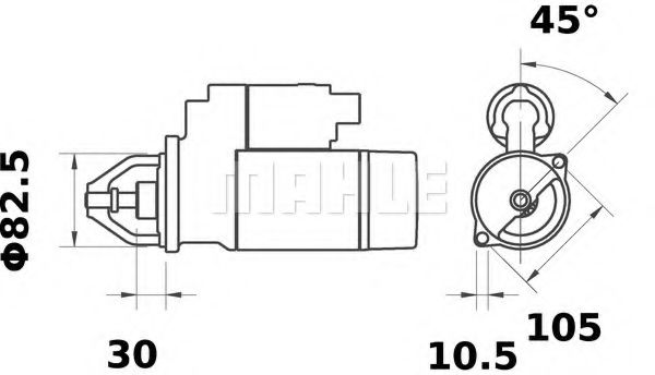 Стартер MAHLE ORIGINAL MS 449