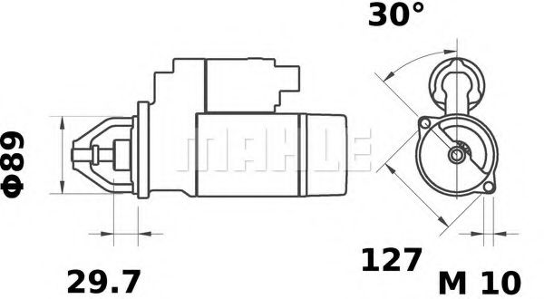 Стартер MAHLE ORIGINAL MS 380