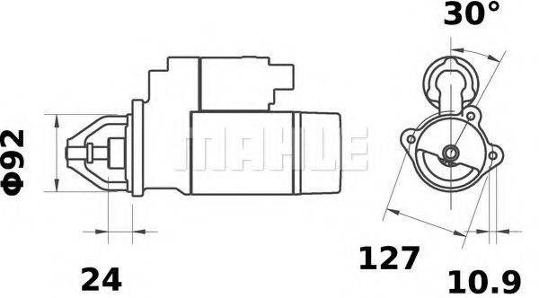 Стартер MAHLE ORIGINAL MS 318