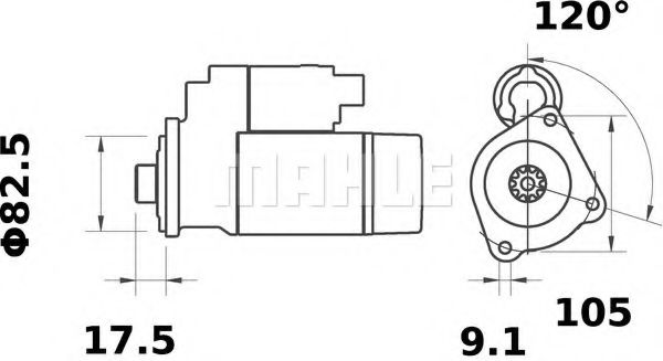 Стартер MAHLE ORIGINAL MS 259