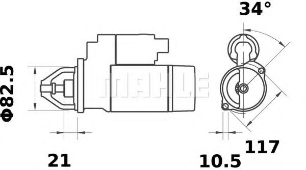 Стартер MAHLE ORIGINAL MS 218