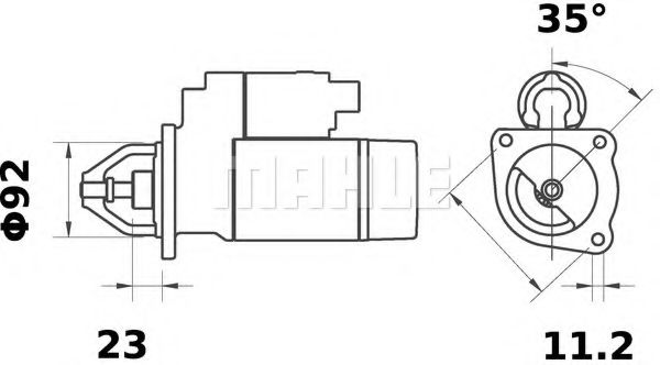 Стартер MAHLE ORIGINAL MS 129