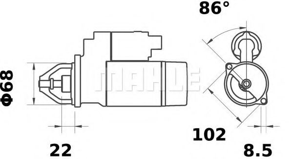 Стартер MAHLE ORIGINAL MS 120