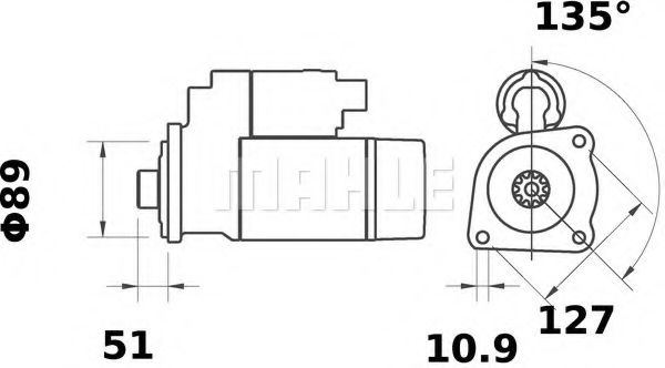 Стартер MAHLE ORIGINAL MS26