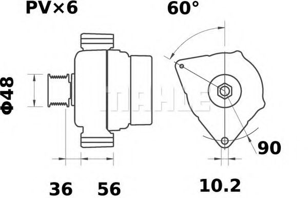 Генератор MAHLE ORIGINAL MG 578