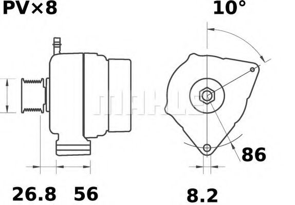 Генератор MAHLE ORIGINAL MG 435