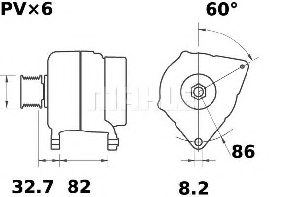Генератор MAHLE ORIGINAL MG 390