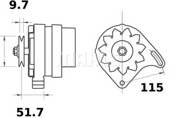 Генератор MAHLE ORIGINAL MG 205