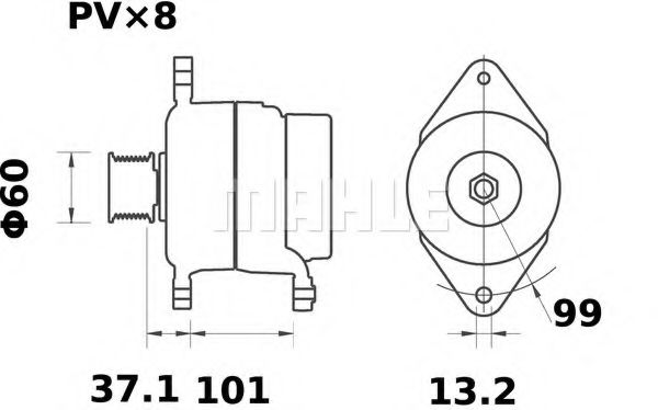 Генератор MAHLE ORIGINAL MG 51