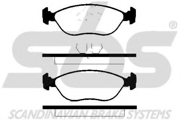 Комплект тормозных колодок, дисковый тормоз sbs 1501224816