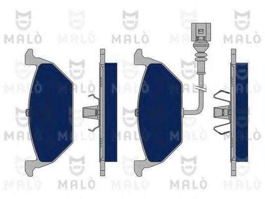 Комплект тормозных колодок, дисковый тормоз MALÒ 1050103